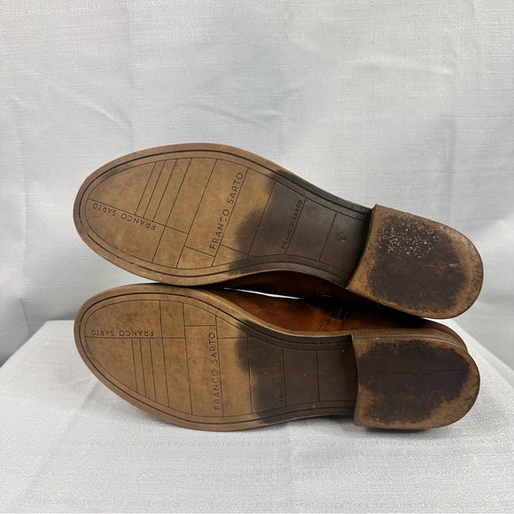 Franco Sarto leather suede rust brown Kennedy ankle bootie winter fall spring - Picture 5 of 8